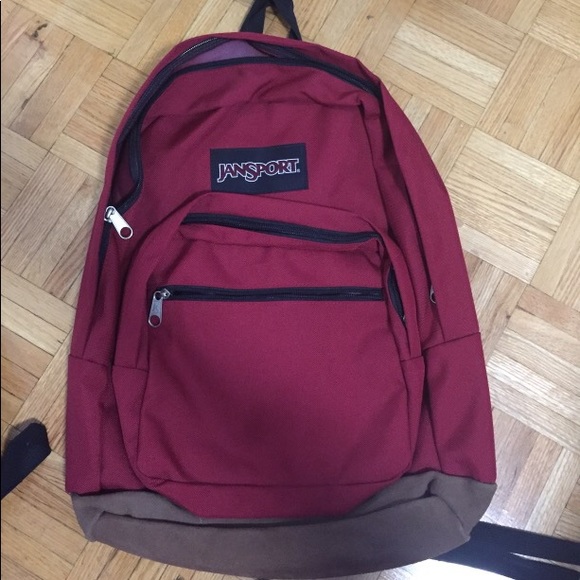 Jansport Backpack + Leather Bottom - Picture 1 of 3